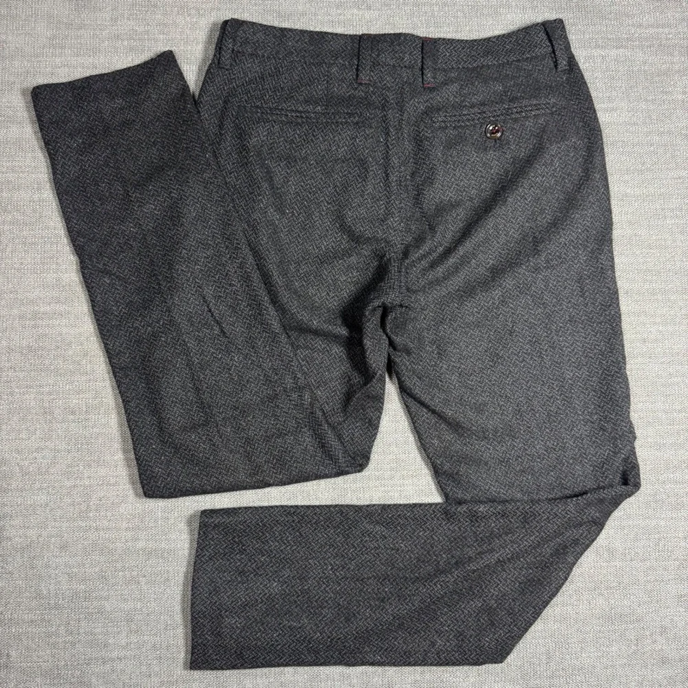 Ted Baker London Wool Blend Tailored Trousers Gray Glen Check Men's‎ 30x31